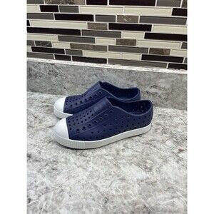 Native Shoes Kid's Boys Jefferson Sneakers Regatta Blue/White Size J1 Waterproof